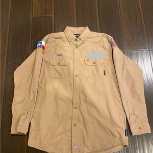 Ariat Tan Long Sleeve Men's Shirt